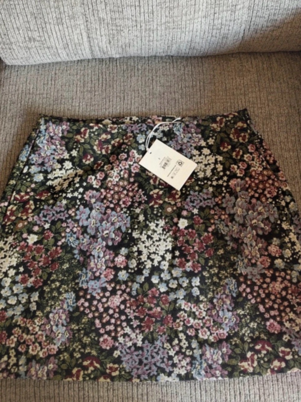 Floral Jacquard Mini Skirt